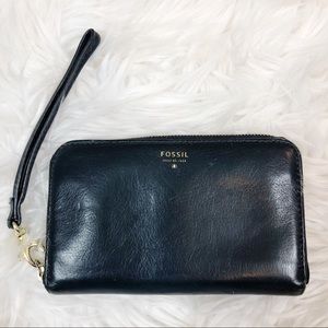 Fossil Leather Wristlet Wallet